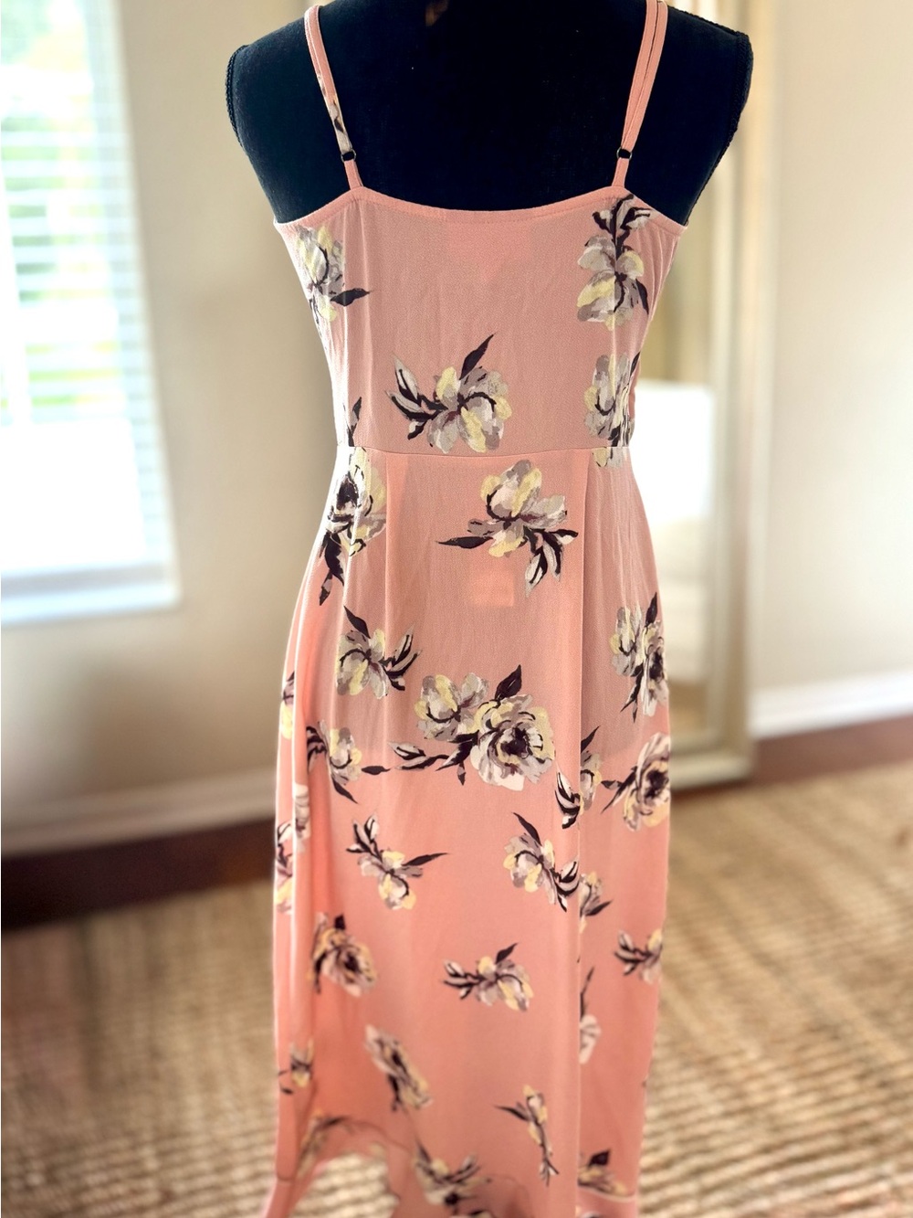 NWT Jennifer Lopez maxi Summery Romantic Floral Rose wrap dress originally $60 - Picture 2 of 7